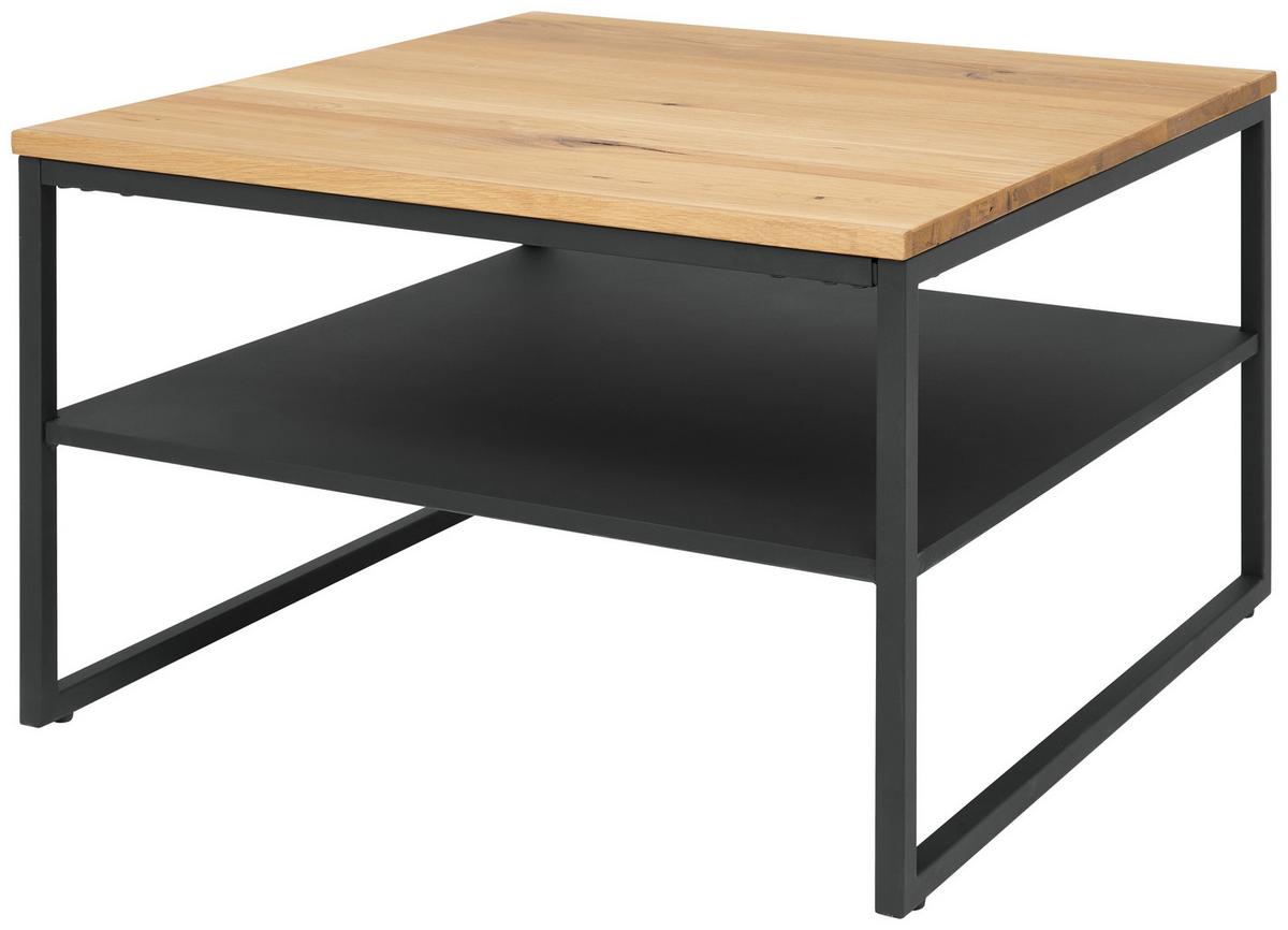 Klubska Miza Vermont 1, Hrast, Črna - črna/naravne barve, Moderno, kovina/leseni material (70/44/70cm)