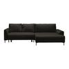 Ecksofa Integra Anthrazit - Anthrazit/Schwarz, Textil/Metall (294/81-93/170cm) - Mömax