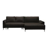 Ecksofa Integra Anthrazit - Anthrazit/Schwarz, Textil/Metall (294/81-93/170cm) - Mömax