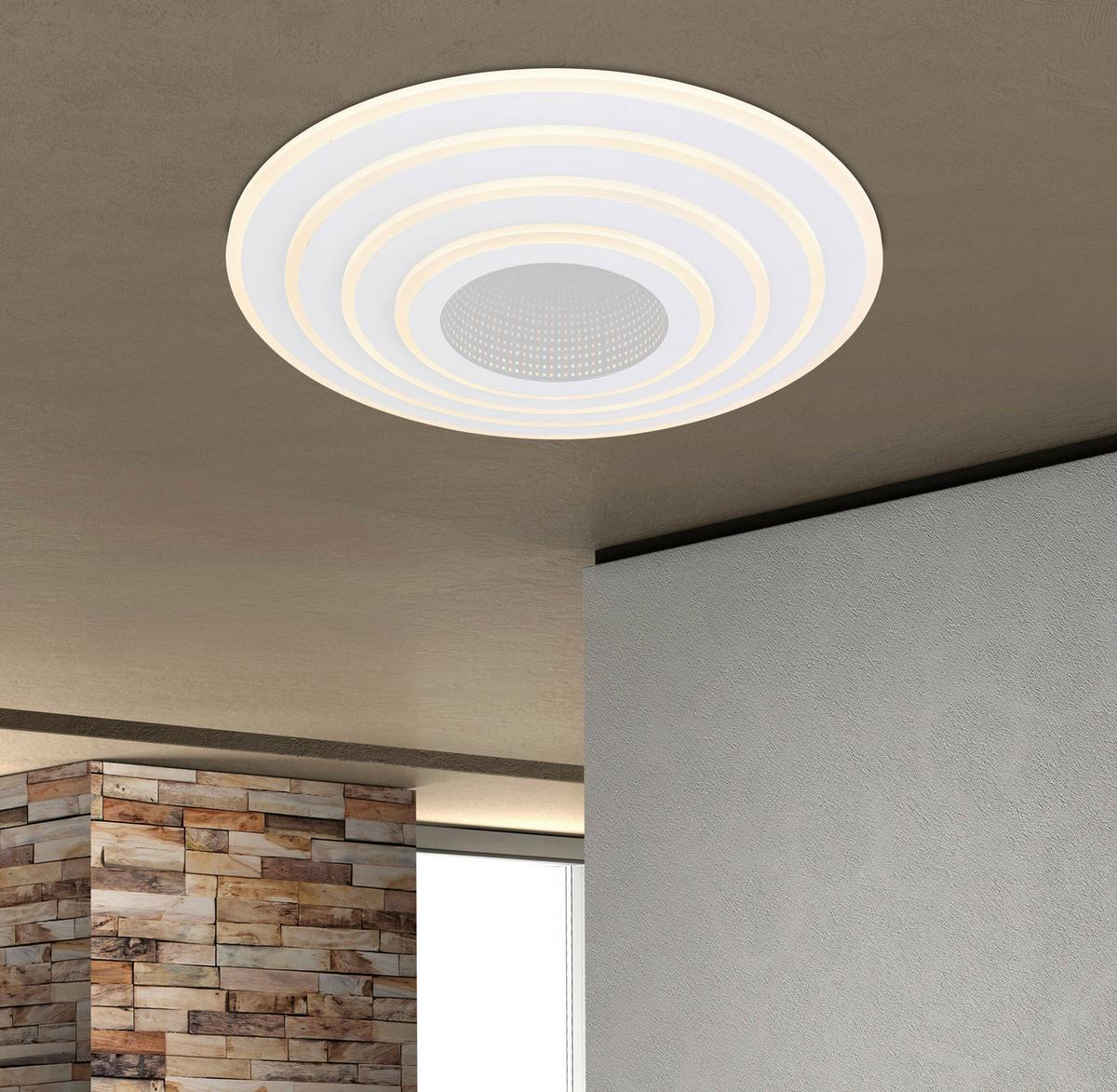 LAMPA SUFITOWA LED 48544SHLU SMART HOME *SBN*SH* - biały, Design, tworzywo sztuczne/metal (50/6,5cm) - Novel
