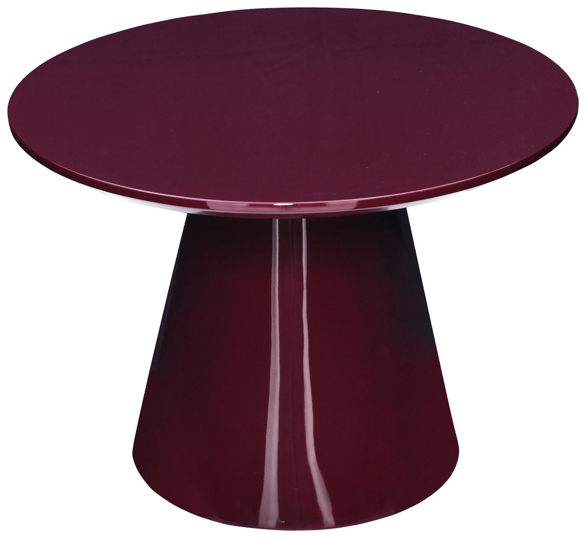 STOLIK KAWOWY COREK - bordowy, Basics, materiał drewnopochodny (110/60/40cm) - MID.YOU