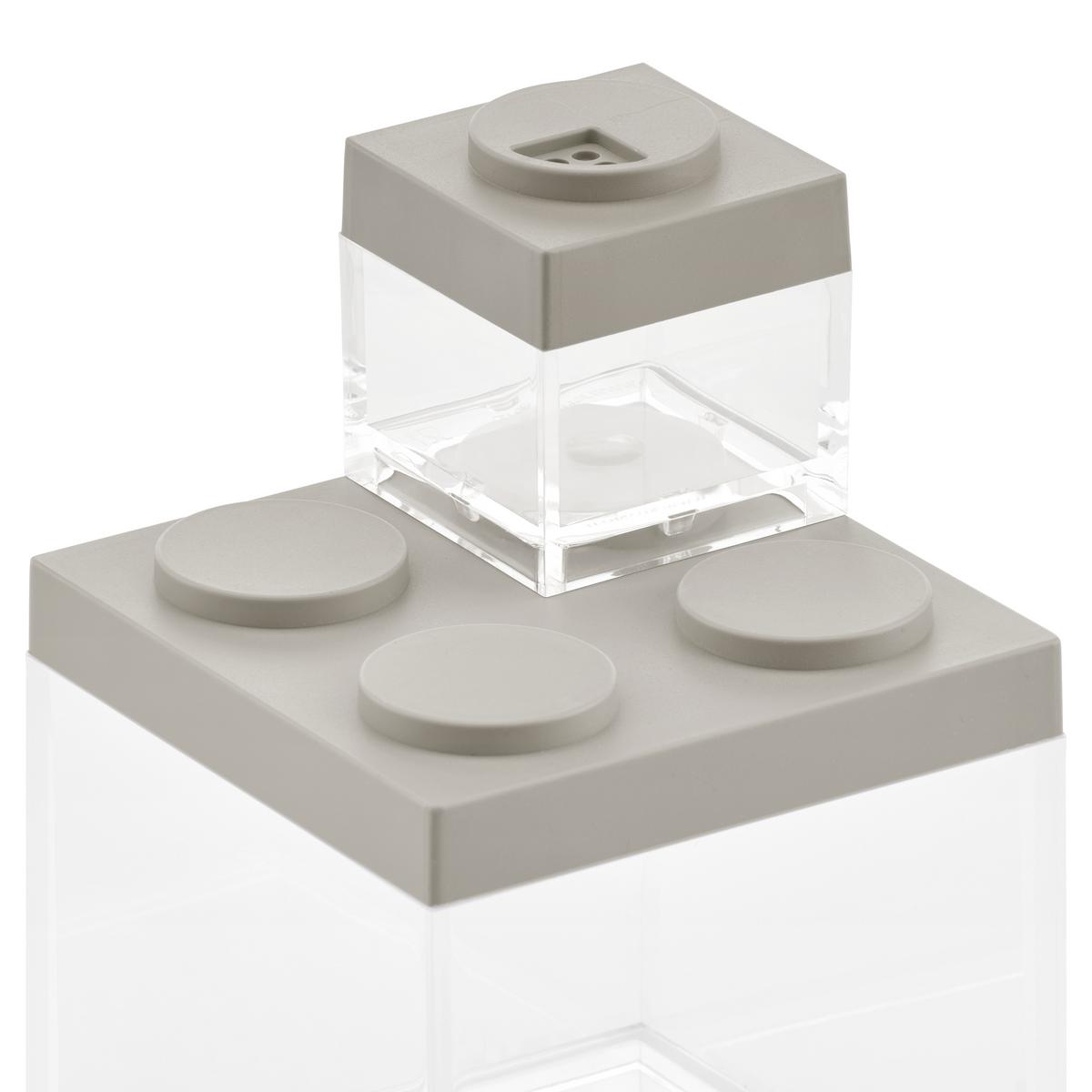 POJEMNIK KUCHENNY AGNETO - szarobrązowy/przezroczysty, tworzywo sztuczne (10/10/10,5cm)