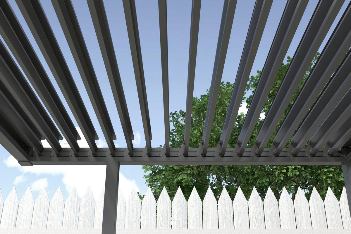 Pergola Origin, Antracit, 2,5x2,5m - antracit, Basics, kovina (258/235/258cm) - Gardenson