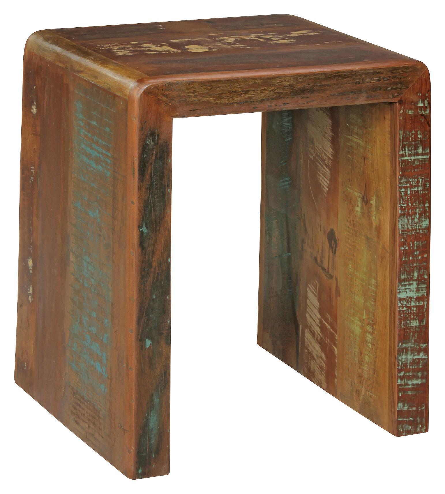 Beistelltisch "Kalkutta" , ca. 40x45 cm, aus Mango - Braun, Design, Holz (40/45/55cm) - MID.YOU