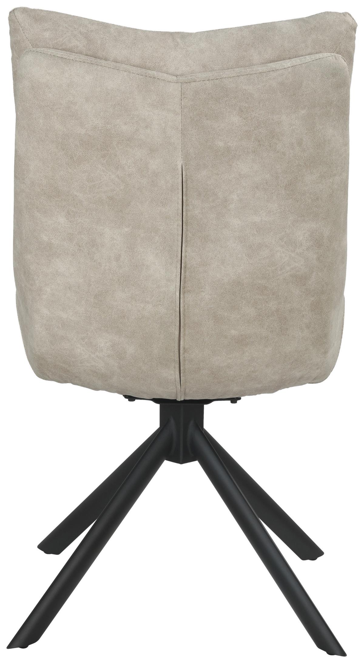 Scaun REMY - bej/negru, Design, metal/textil (49/67/89,5cm) - Premium Living