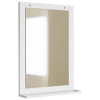 Badezimmerspiegel Flonali - Weiss, Trend, Holzwerkstoff (50/70/12cm) - MID.YOU