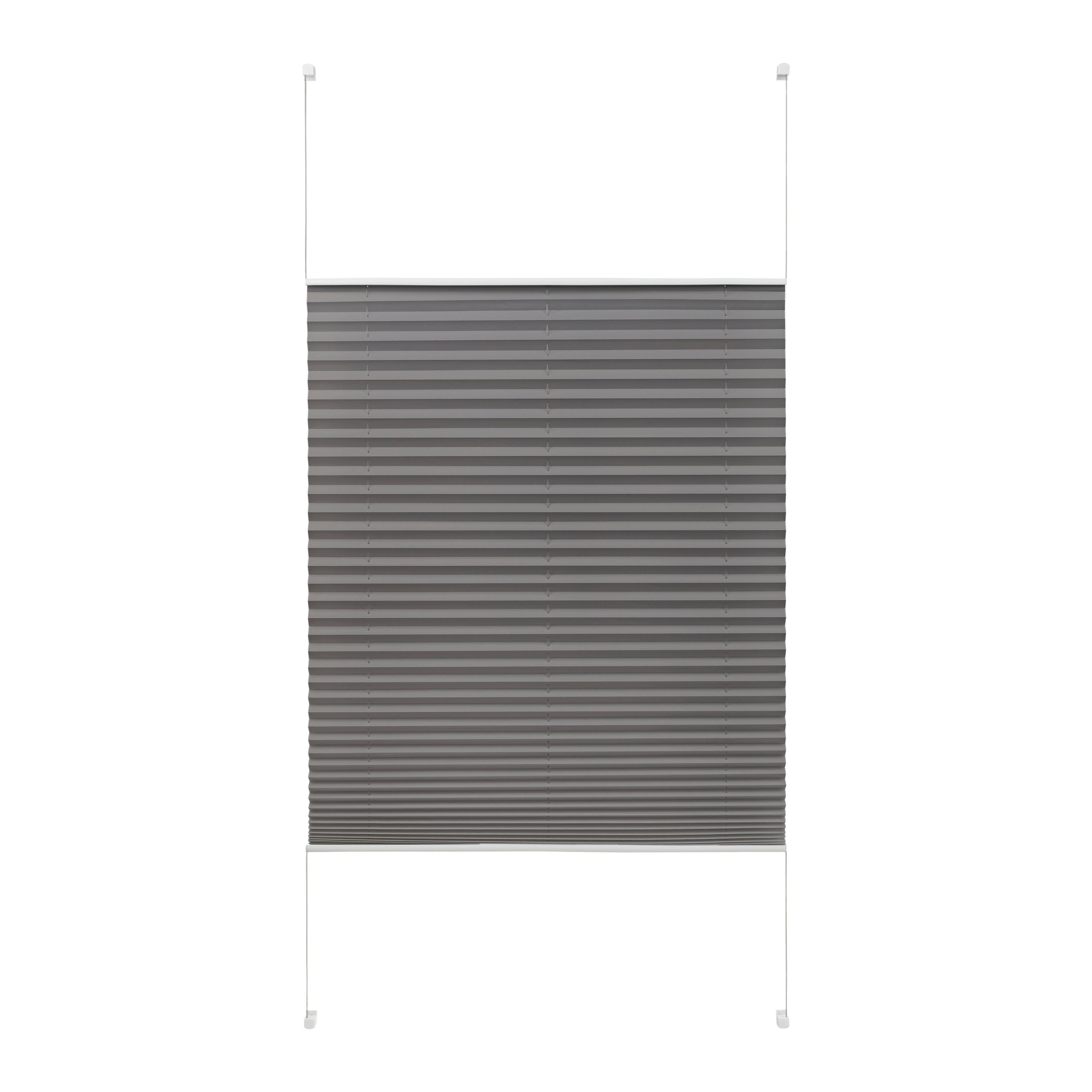 Plissee Grau Ca. 60x130cm - Grau, Textil (60/130cm) - Premium Living