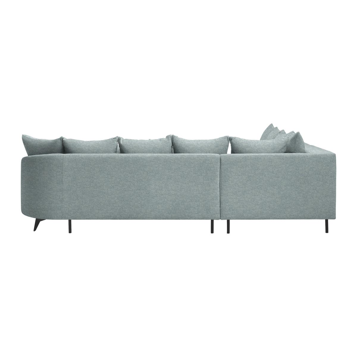 Ecksofa Axel Hellblau - Schwarz/Hellblau, MODERN, Textil/Metall (250/87/291cm) - Mömax
