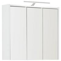 SZAFKA Z LUSTREM COBIE - biały, Basics, materiał drewnopochodny/szkło (65/60/16cm) - Stylife