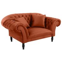 Fotelj Cupido, Opečnato Rjava - opečnato rjava/črna, Design, tekstil/les (180/94/103cm) - MID.YOU
