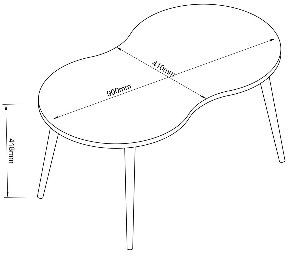 TABLE BASSE BARILO - chêne miel/blanc, Design, matériau de bois (90/41/42cm) - MID.YOU