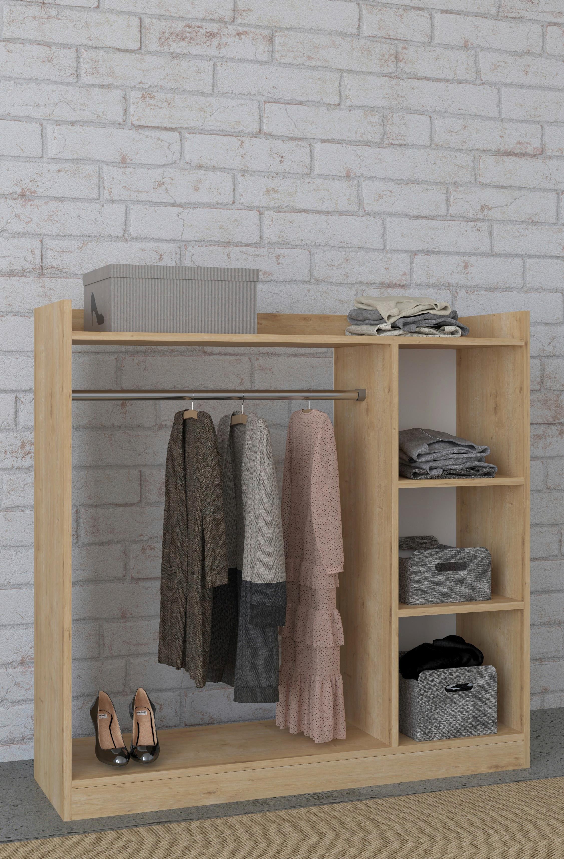 KLEIDERSCHRANK PALOSA M - Honigeiche, Design, Holzwerkstoff (124/120/35cm) - MID.YOU