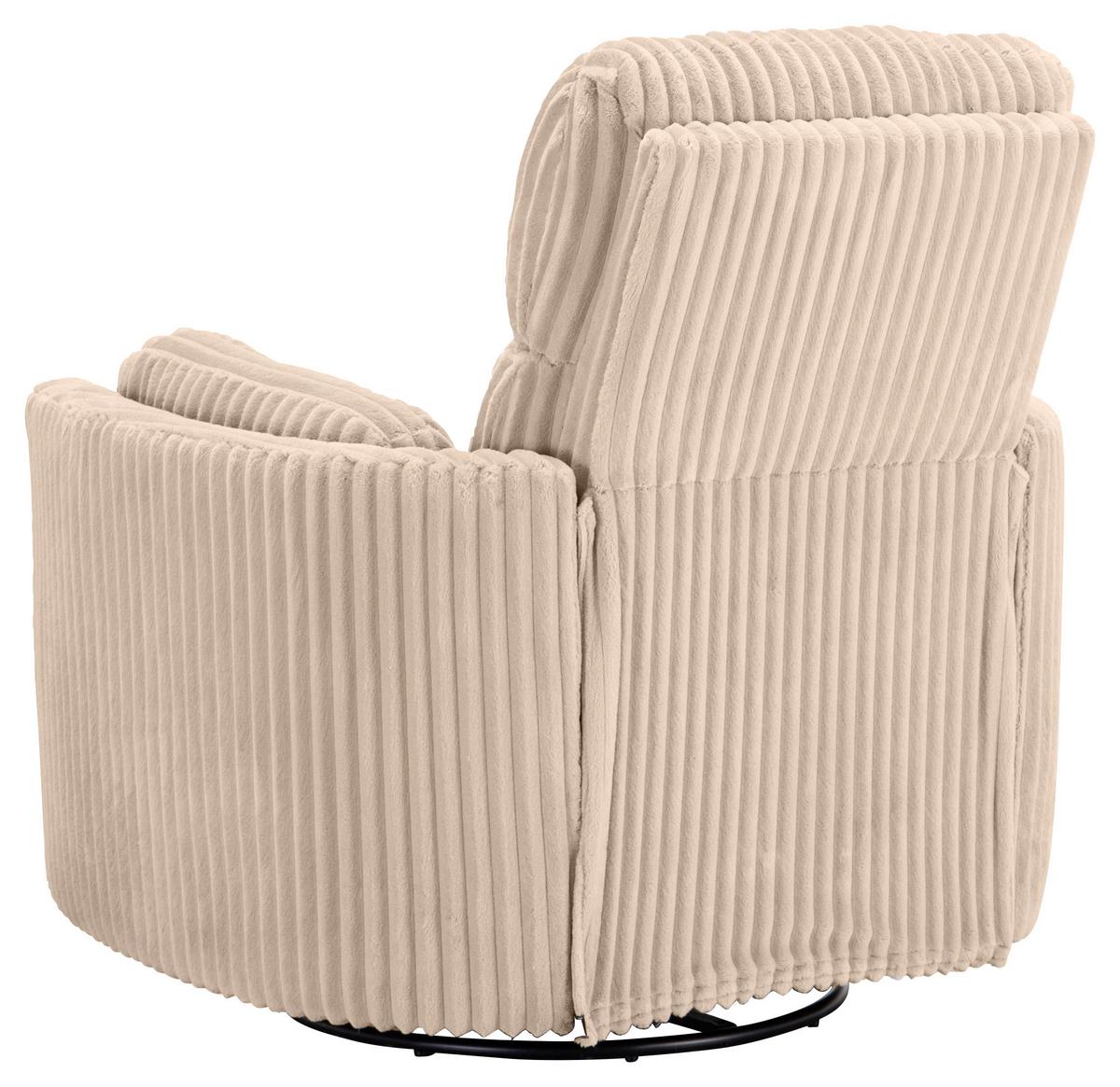 Fotelj Palermo, Bež - črna/bež, Design, kovina/tekstil (100.5/96/103.5cm) - Livetastic