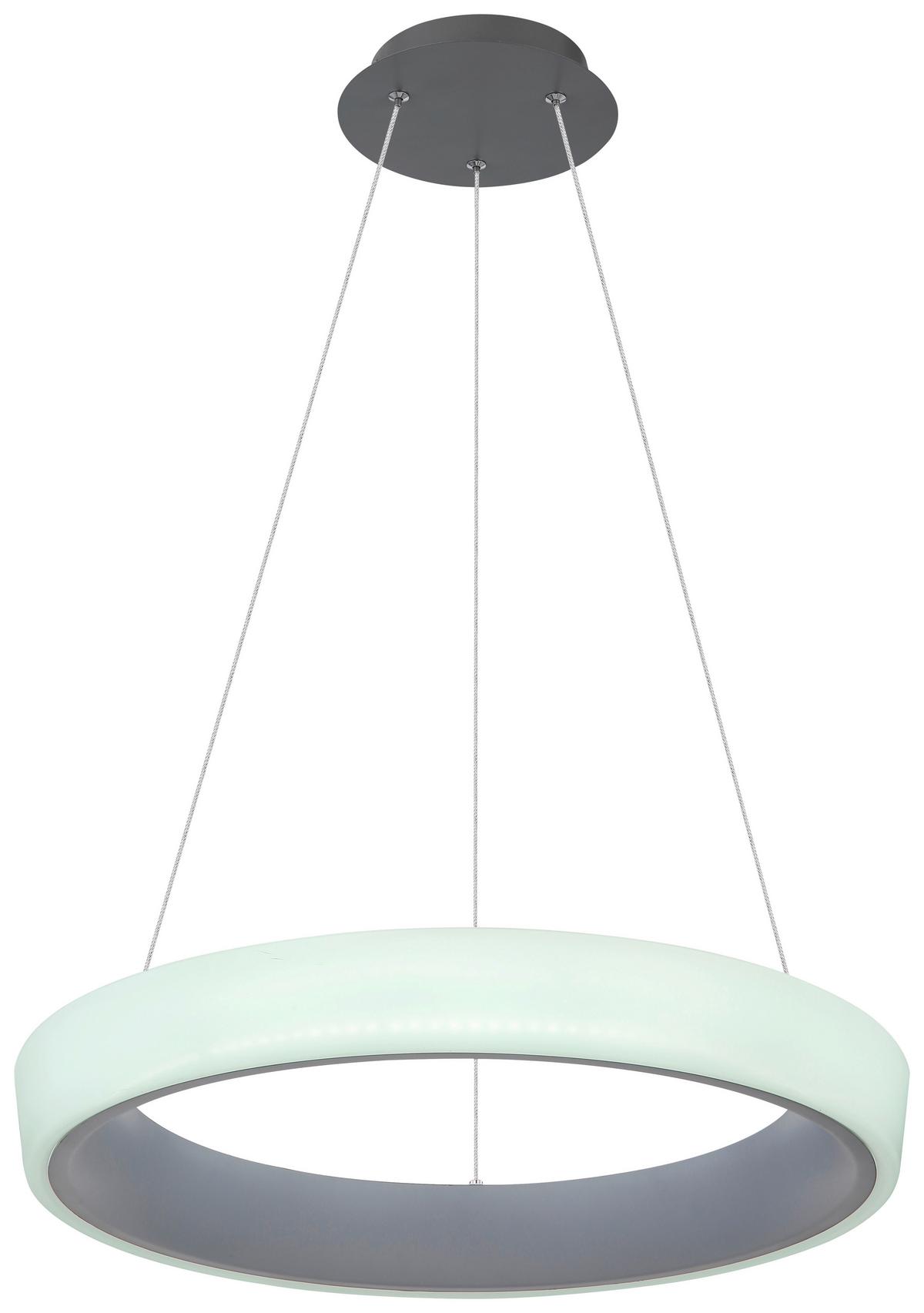 Viseča Led-svetilka Tabano, S Sijalko - opal/antracit, Basics, kovina/umetna masa (50/120cm) - Globo