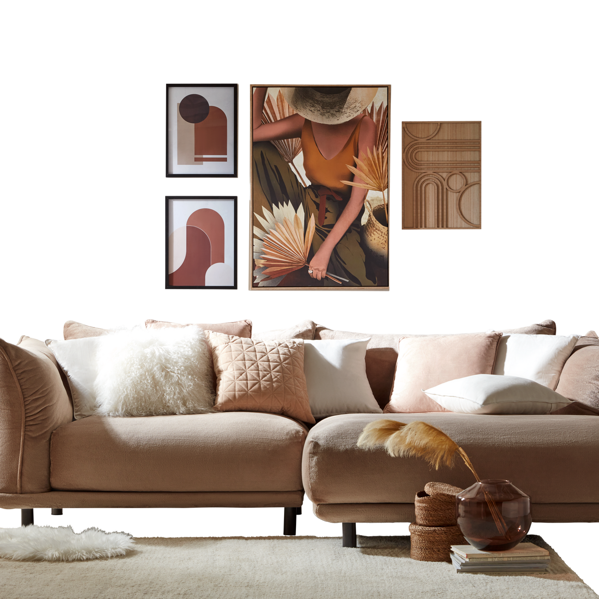 Keilrahmenbild Denise in Beige ca. 60x90cm - Beige/Braun, Holz/Kunststoff (60/90cm) - Modern Living