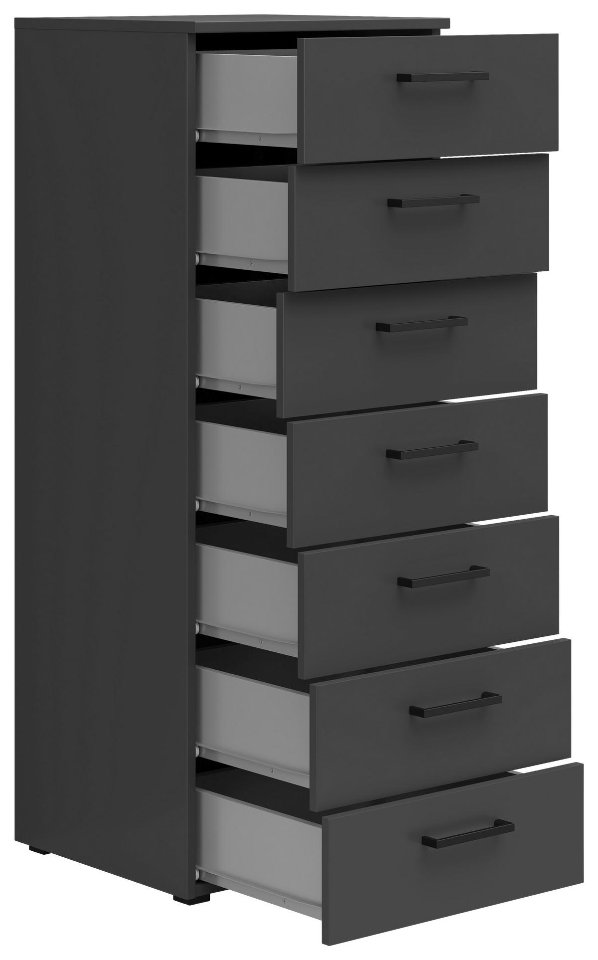 Kommode Multistauraum Graphitfarben - Anthrazit/Graphitfarben, Modern, Holzwerkstoff/Kunststoff (45/115/40cm) - Premium Living