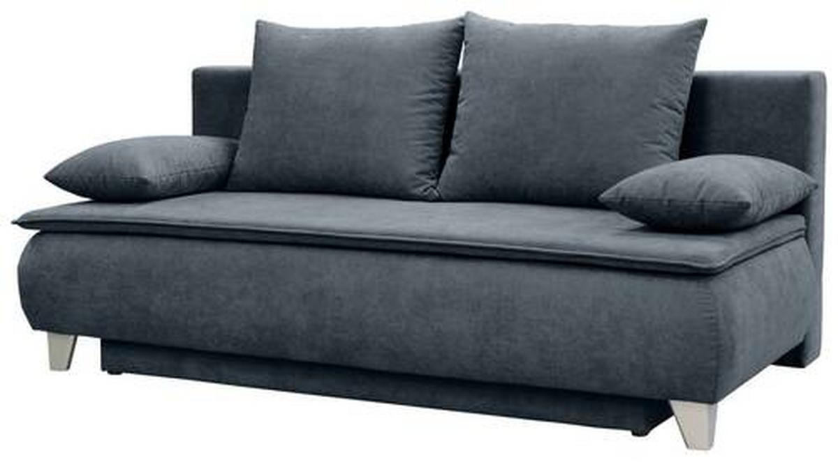 Zofa Boxspring Mona, Siva, Ležišče, Predal - srebrne barve/antracit, Moderno, tekstil/les (208/100/106cm) - Mömax