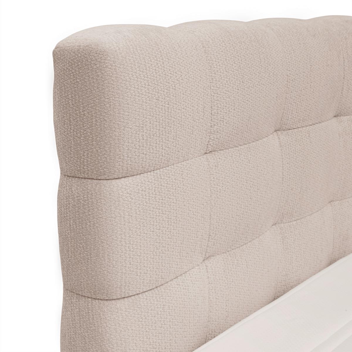 Boxspringbett London Creme ca. 160x200cm - Chromfarben/Creme, MODERN, Holz/Holzwerkstoff (160/200cm) - Premium Living