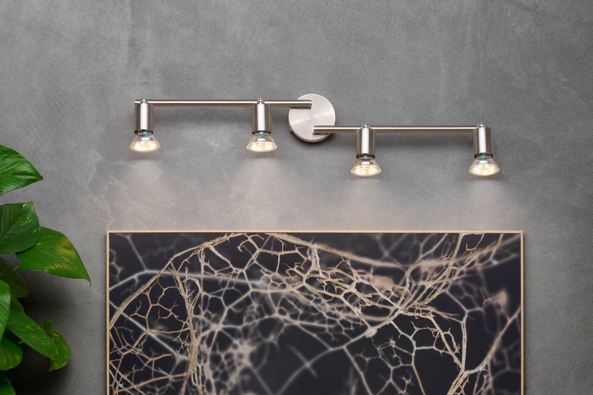 LAMPA REFLEKTOROWA KEVIN II *SBB* - kolor niklowy, Konventionell, metal (60,5cm) - Boxxx