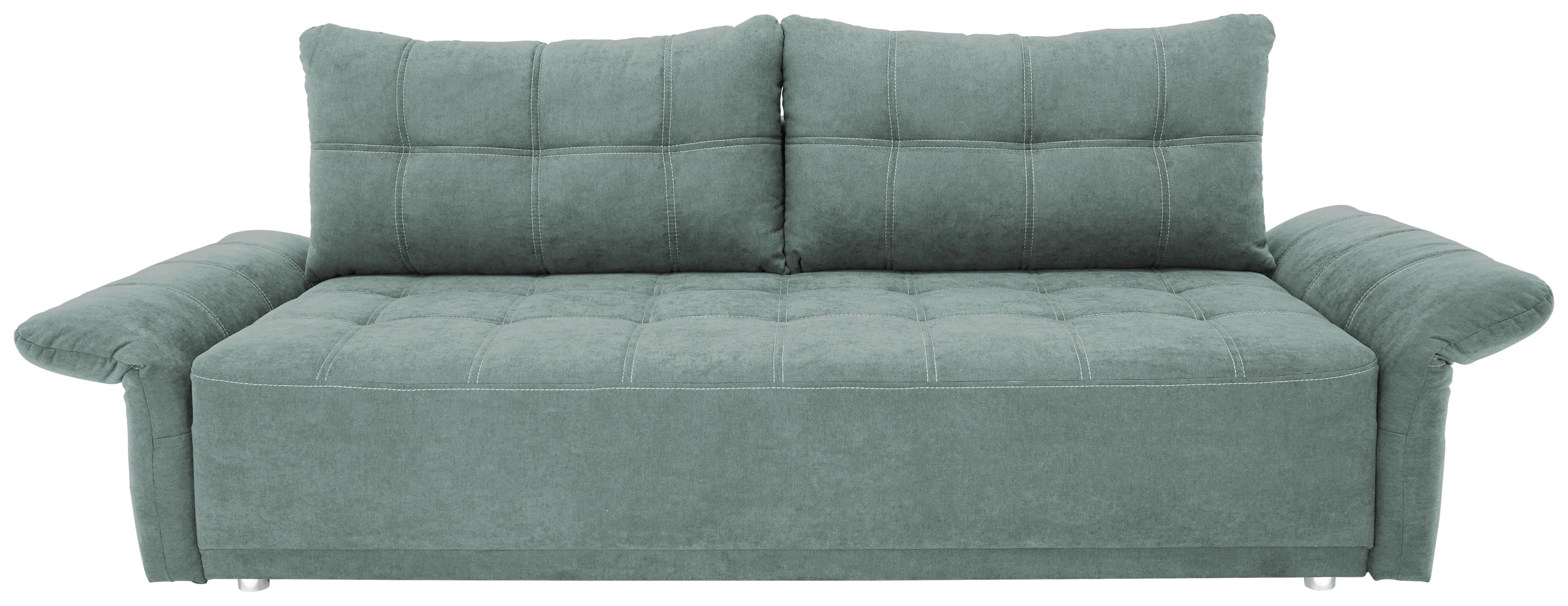 Canapea Bigsofa PASCAL - verde mentă, Basics, plastic/lemn (221/91/107cm) - Modern Living