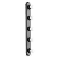 Spiegelleuchte Hollywood Schwarz max. 6 Watt - Schwarz, KONVENTIONELL, Kunststoff (5/5/60cm)