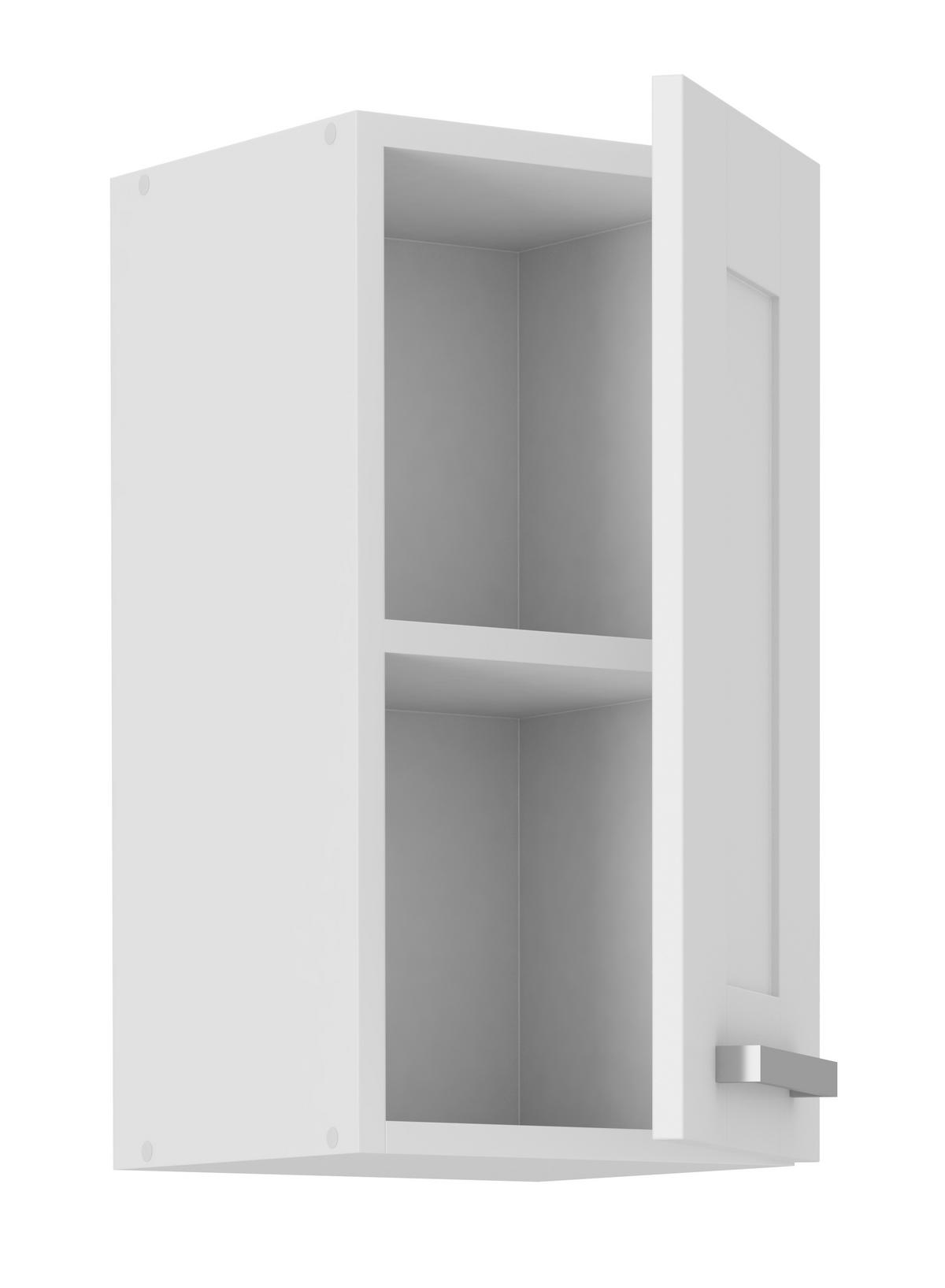 Kuhinjski Gornji Element Luisa H30 - bijela/srebrne boje, Romantično / ladanjski, drvni materijal/metal (30/58/31cm) - Based