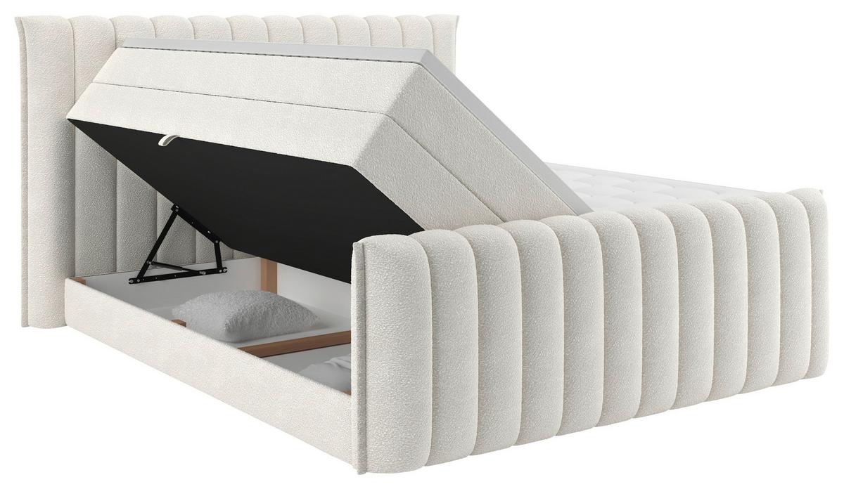 PAT BOXSPRING LINA - crem, Konventionell, plastic/lemn (200/200cm) - Premium Living