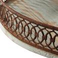 Dekotablett Firenze - Eichefarben/Rostfarben, MODERN, Holz/Metall (31,5/29,5/5cm) - Mömax modern living