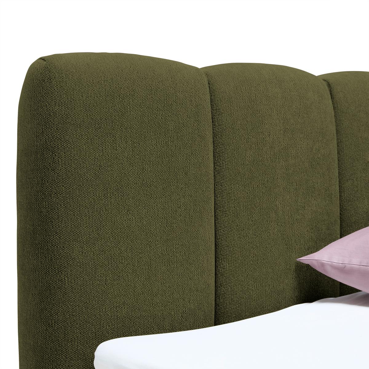 Boxbett Elaris Grün ca. 160x200cm - Chromfarben/Grün, KONVENTIONELL, Kunststoff/Textil (160/200cm) - Mömax
