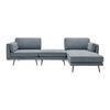 Sedežna Garnitura Dunja, Oblika L - siva, Moderno, kovina/tekstil (295/89/161cm) - Bessagi Home