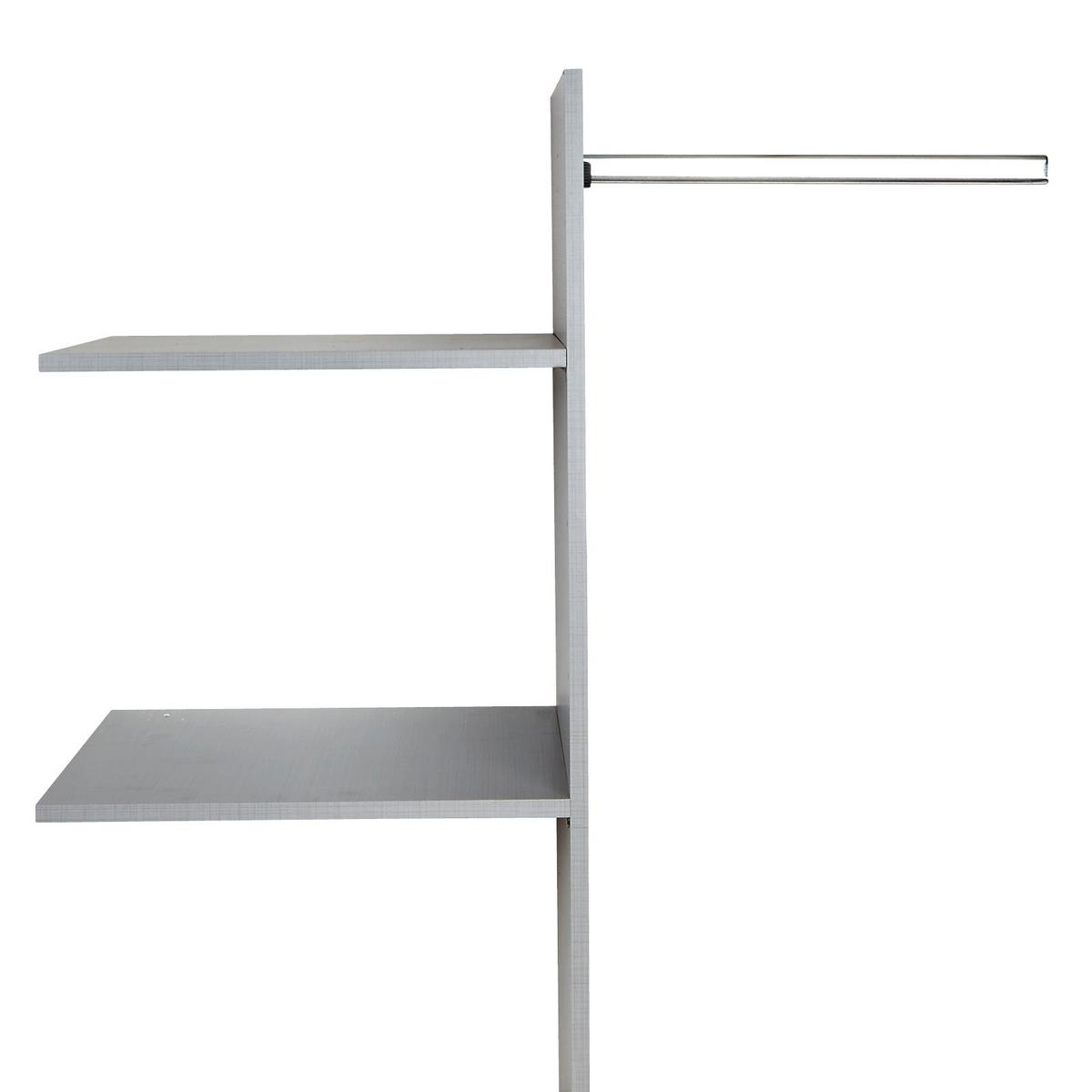 Belső Elosztás Tolóajtós Szekrényhez - szürke, fa (87/147/50cm)