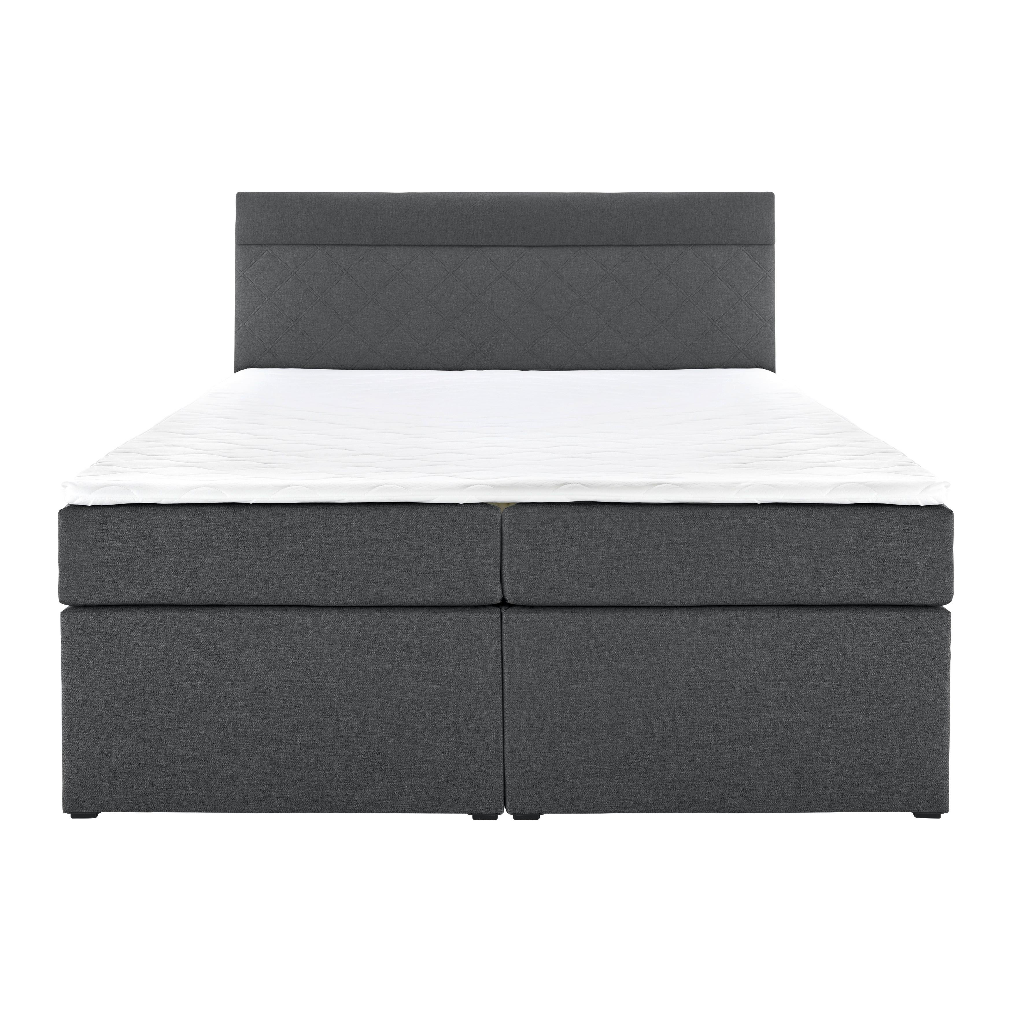 BOXBETT ROSA - gris foncé/anthracite, MODERN, matériau en bois/textile (140/200cm) - Bessagi Home