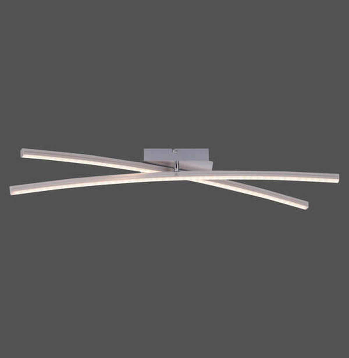 LED-Deckenleuchte Alina Silberfarben max. 24 Watt - Silberfarben, Design, Kunststoff/Metall (80,5/80,5/11cm)