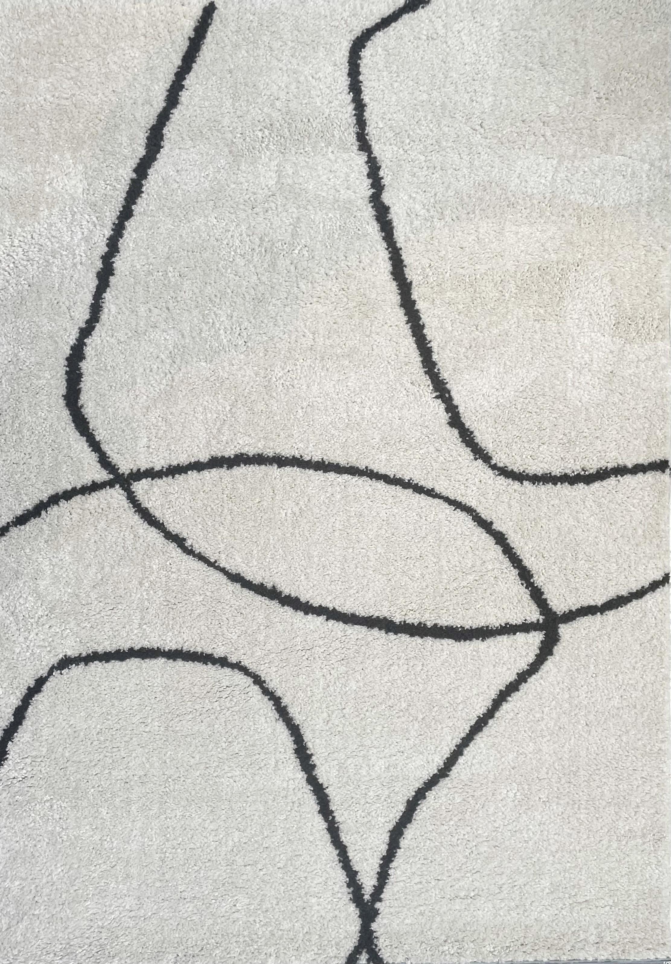Webteppich Myrna 2 in Creme ca. 160x230cm - Anthrazit/Creme, MODERN, Textil (160/230cm) - Bessagi Home