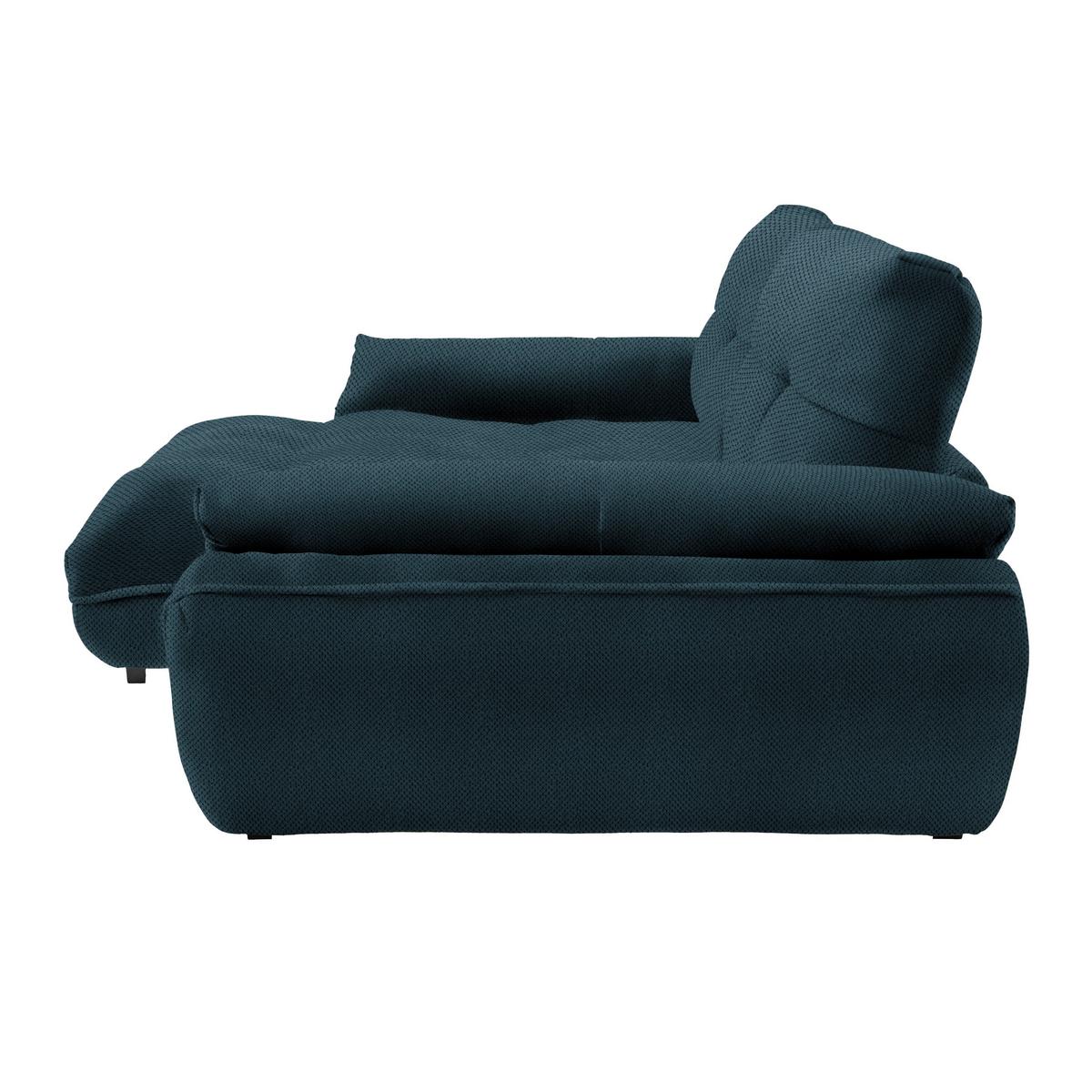Wohnlandschaft Vivo Dunkelblau - Schwarz/Dunkelblau, MODERN, Kunststoff/Textil (179/63/317cm) - Premium Living
