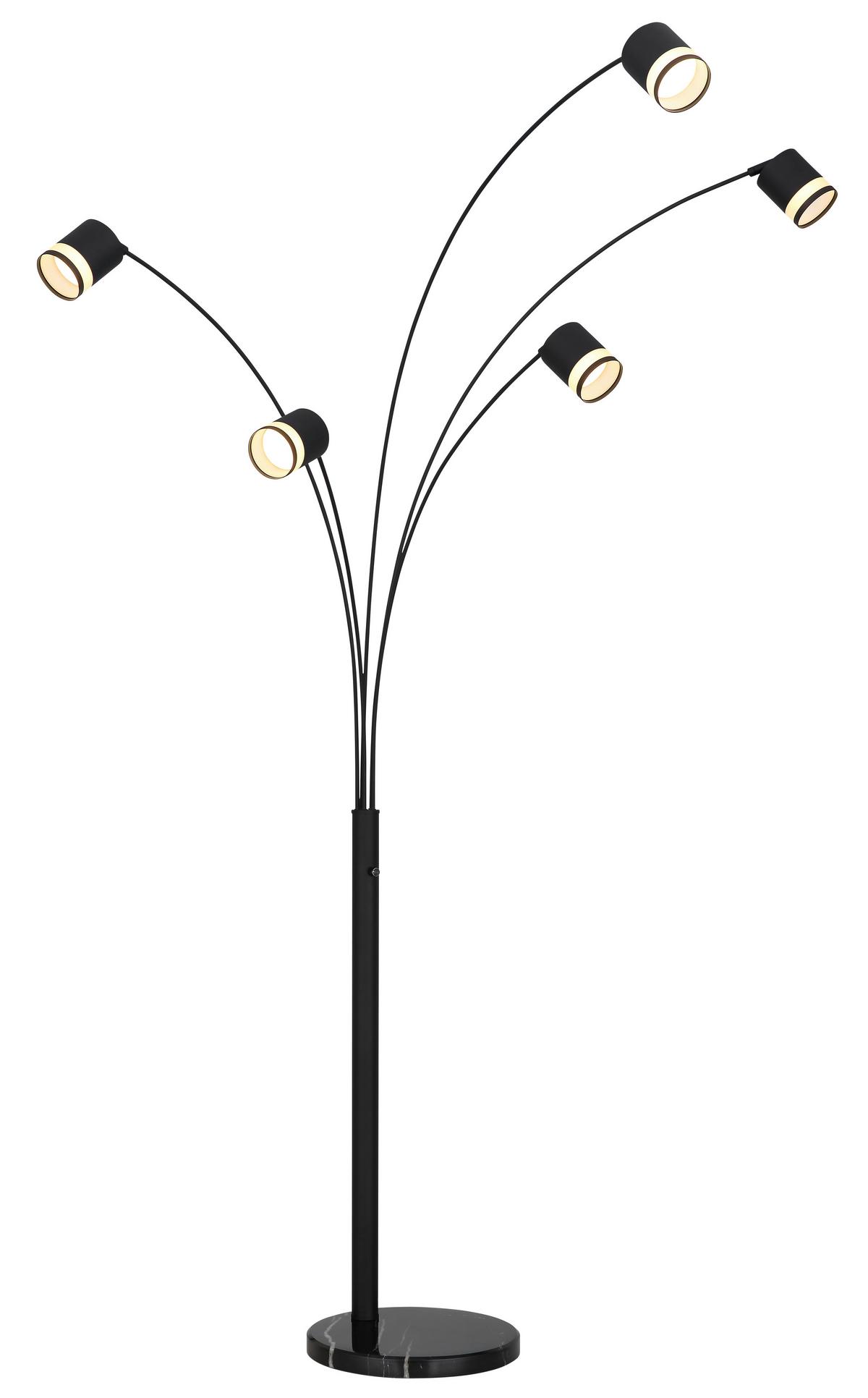 LED-STEHLEUCHTE 57852S LUCERO - Weiss/Schwarz, Design, Kunststoff/Metall (110/70/195cm) - Globo