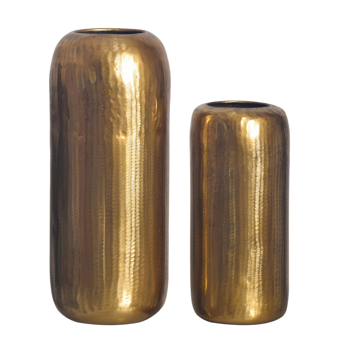 Set Dekorativnih Vaz Goldie, 2 Kos - zlate barve, Design, kovina (16/40,5/16cm) - Livetastic