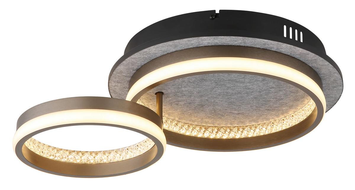 LED-DECKENLEUCHTE 67179D1 DELLA - Klar/Weiss, Design, Kunststoff/Metall (47,2/34/14cm) - Globo