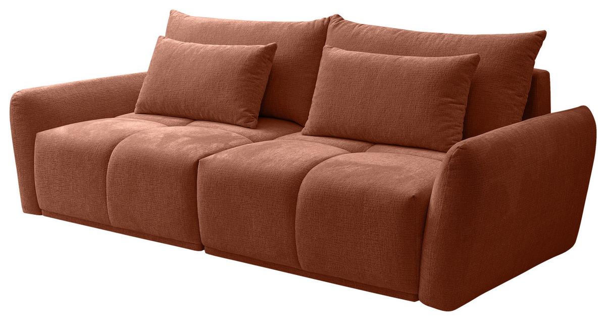 Trosjed Alia - boje hrđe/crna, Moderno, tekstil/plastika (254/74-94/119cm) - Premium Living