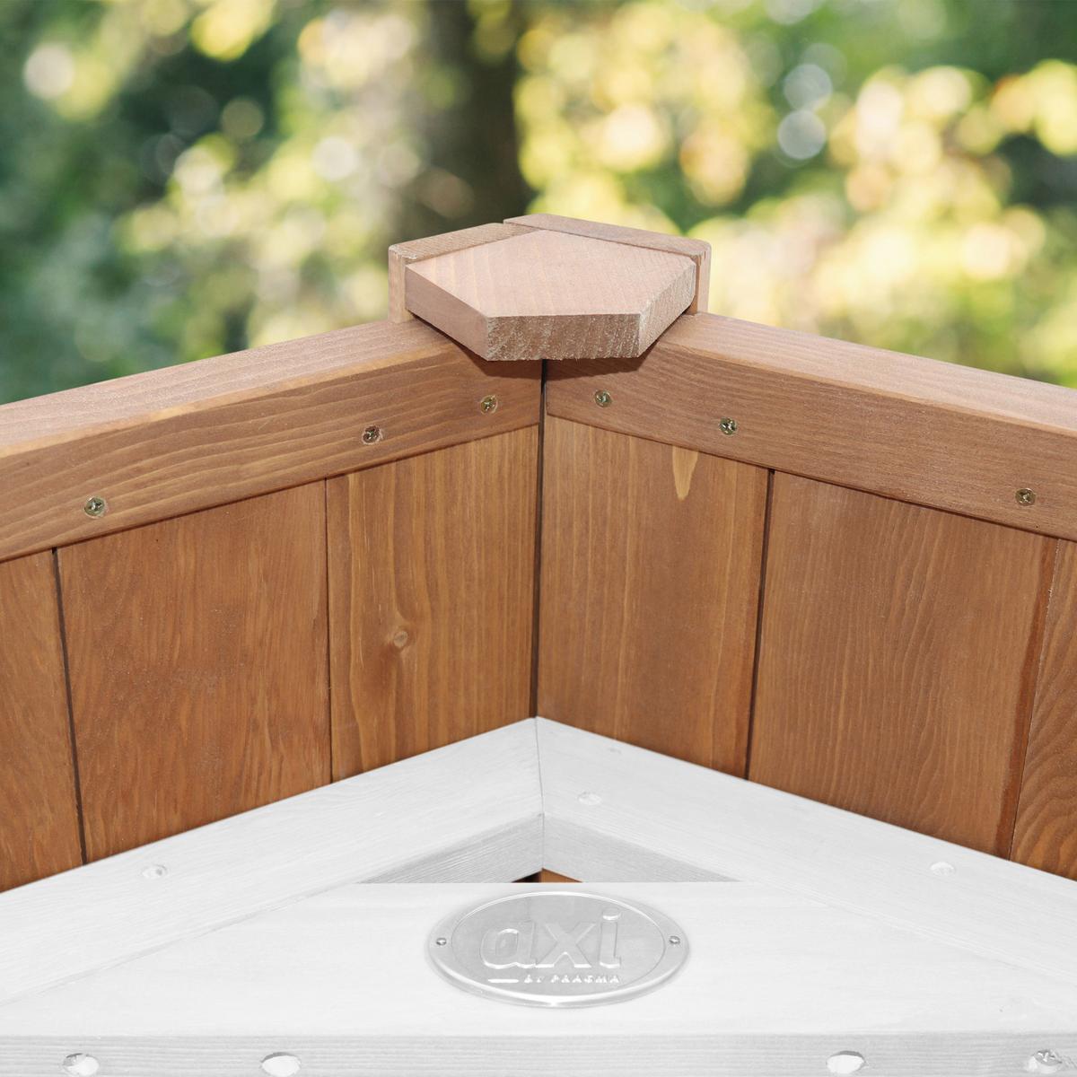 SPIELTURM A025.120.91 - Braun/Weiß, KONVENTIONELL, Holz/Kunststoff (111,2/241,9/349cm) - Ambia Garden