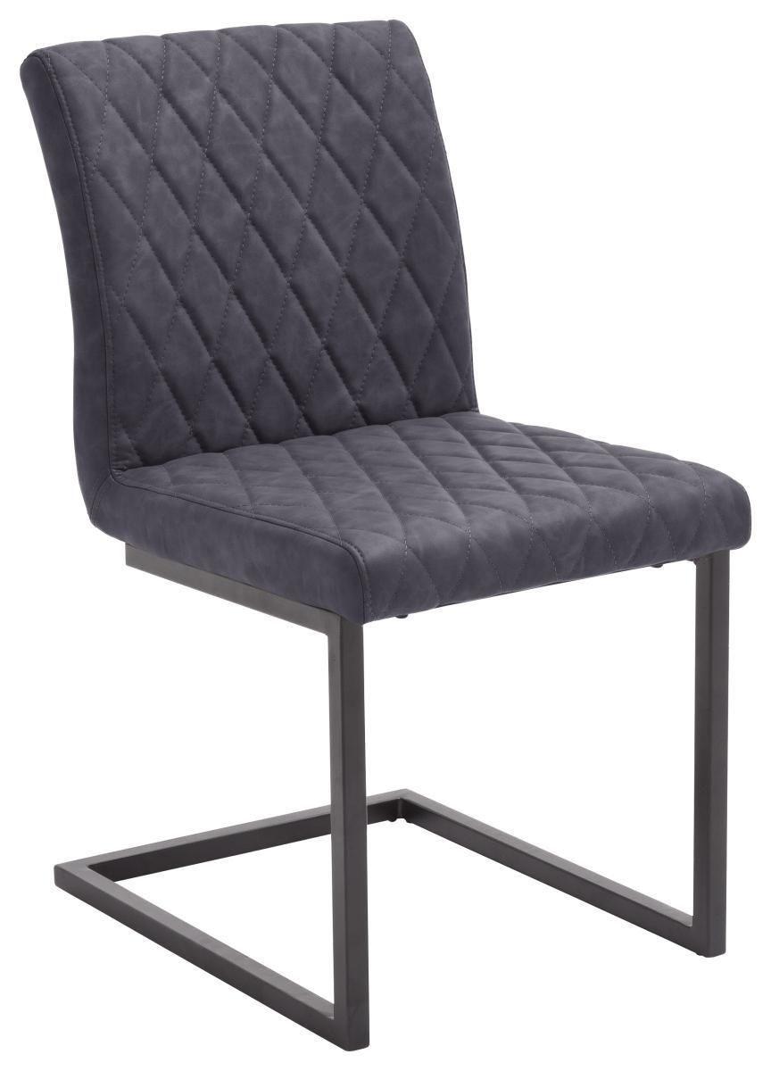 KRZESŁO NA PŁOZIE KIAN - czarny/szary, Design, metal/tkanina (47/86/63cm) - Livetastic