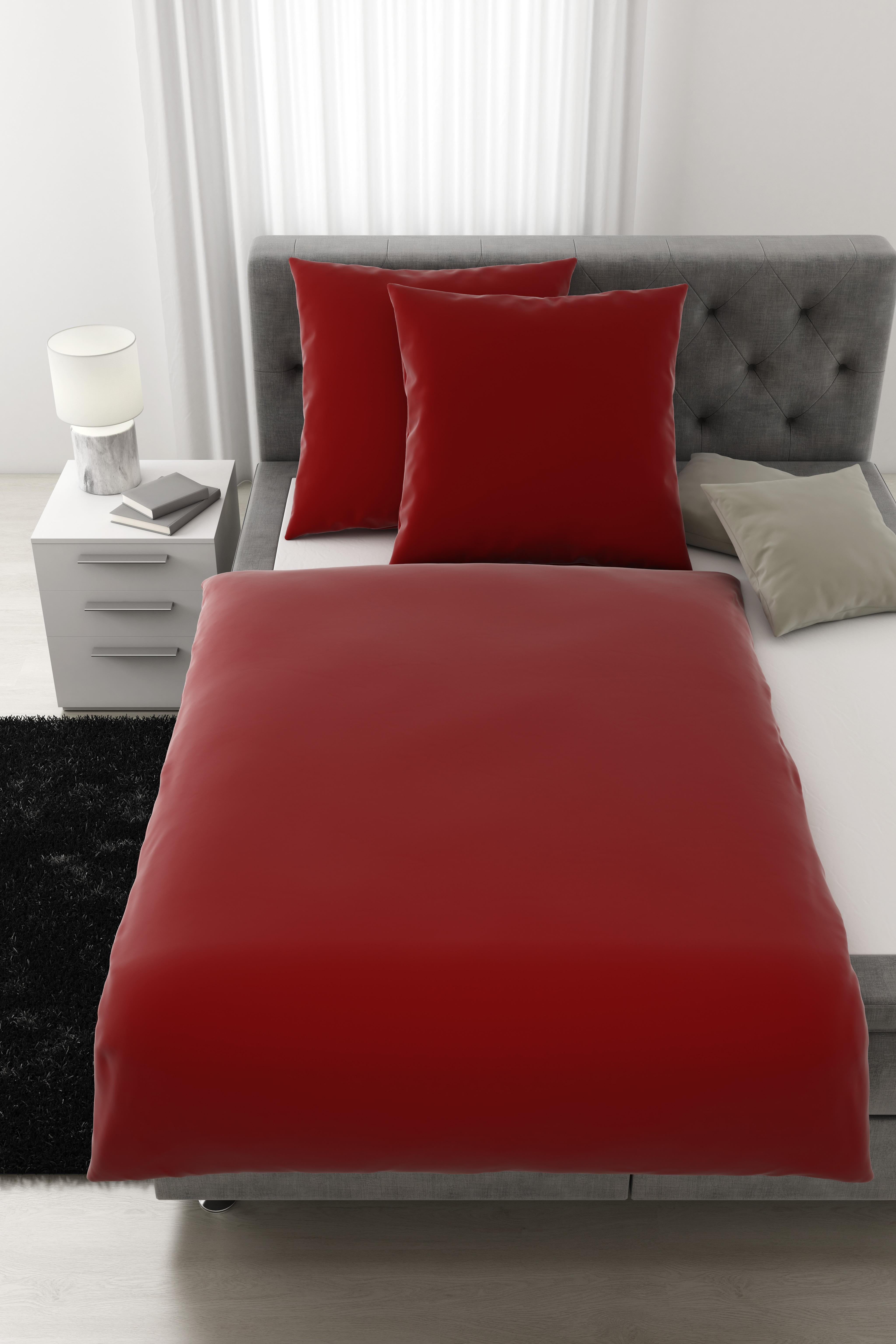 Bettwäsche Alex Uni XXL ca. 200x220cm - Terra cotta, MODERN, Textil (200/220cm) - Premium Living