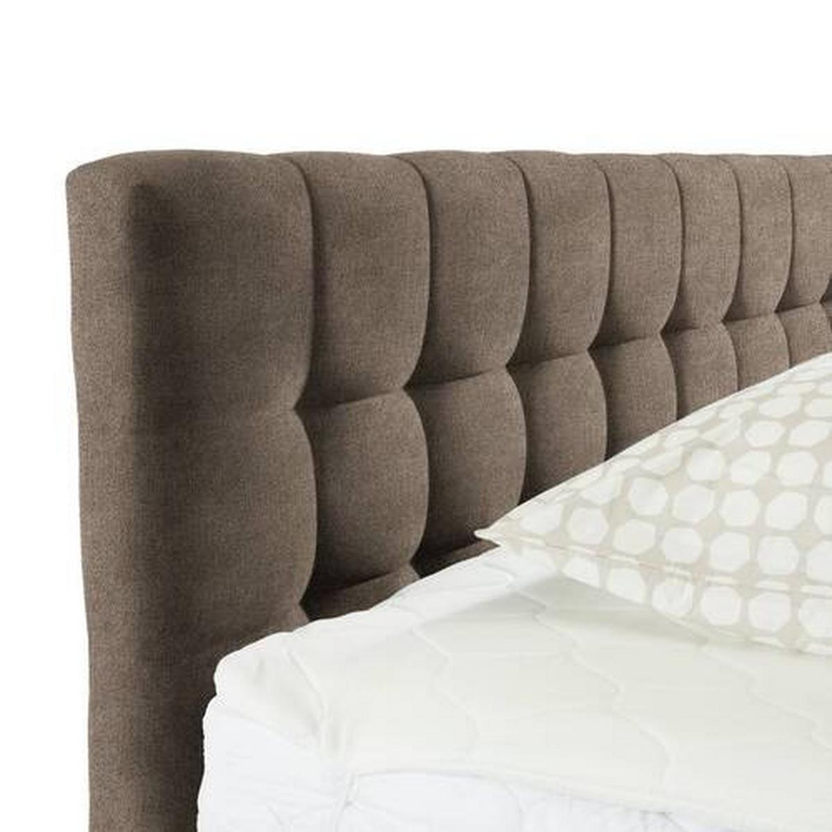 Boxbett in Hellbraun ca. 180x200cm - Hellbraun/Schwarz, KONVENTIONELL, Holzwerkstoff/Kunststoff (180/200cm) - Mömax