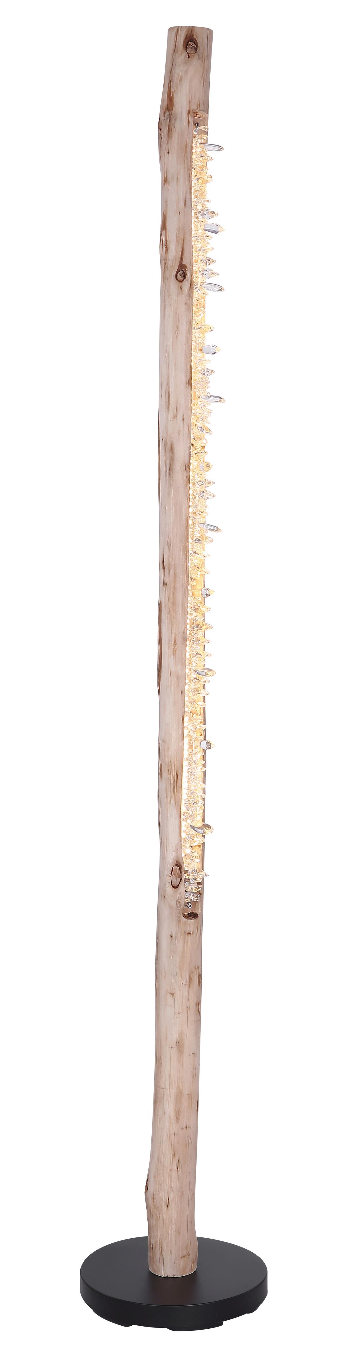 Stoječa Led-svetilka 15354-15s Felicitias - črna/naravne barve, Natur, kovina/umetna masa (23/151cm) - Globo