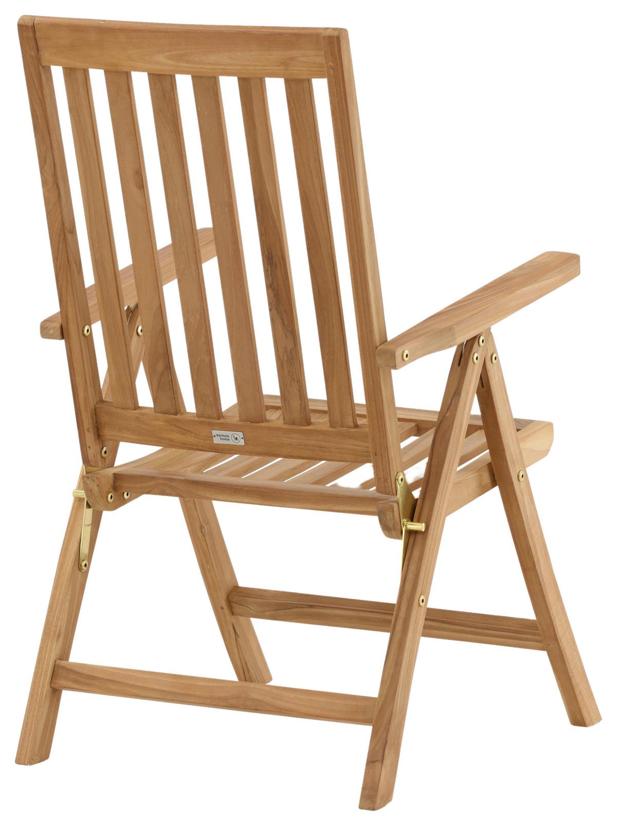 Klappstuhl Kenya ca. 62x105x73 cm Teakholz - Teakfarben, KONVENTIONELL, Holz (62/105/73cm) - Gardenson