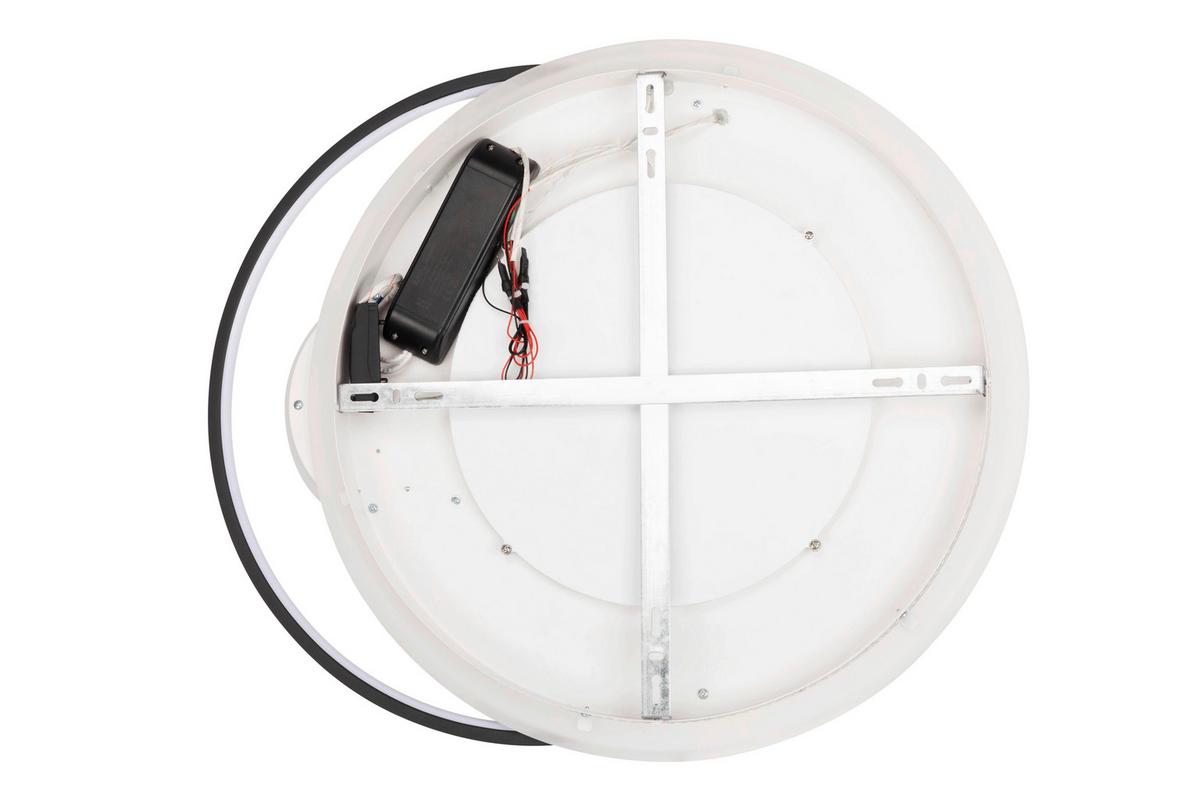 LAMPA SUFITOWA LED LAREDO - czarny/biały, Basics, tworzywo sztuczne/metal (58/50/10,5cm) - Novel
