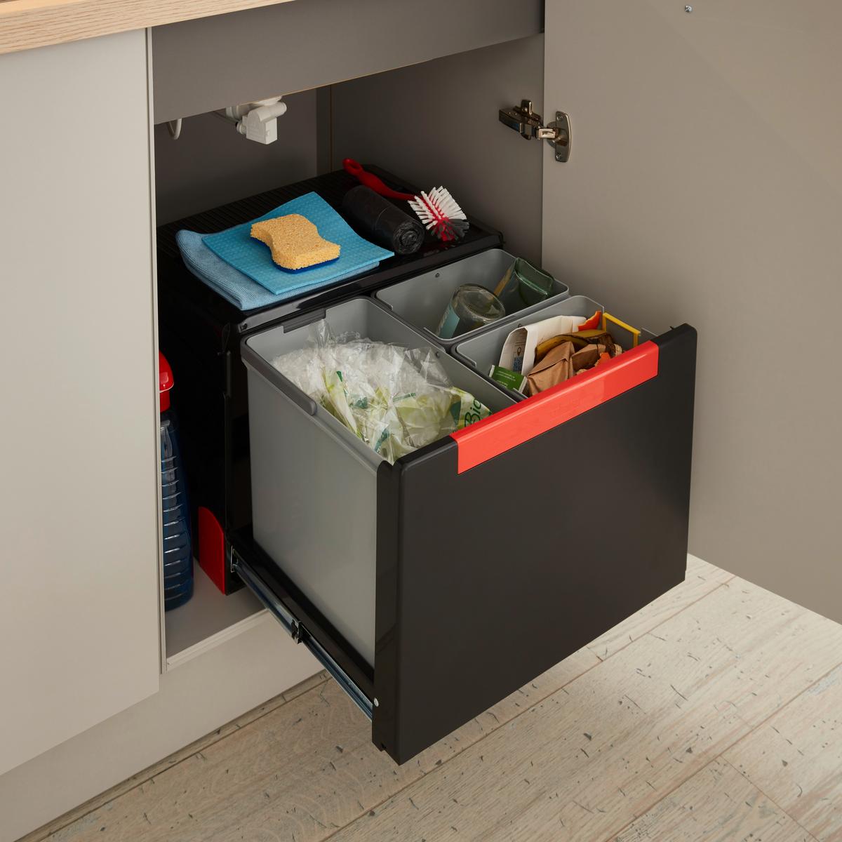 Kuhinja Po Meri Manhattan Uni - platinaste barve/srebrne barve, Moderno, leseni material (230/295cm) - Nolte Küchen