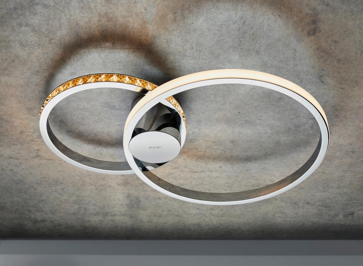 LAMPA SUFITOWA LED 34243* JEWEL LIGHTS JOOP! - przejrzysty/kolor chromowy, Lifestyle, metal/szkło (59,5/41,5/10cm) - Joop!