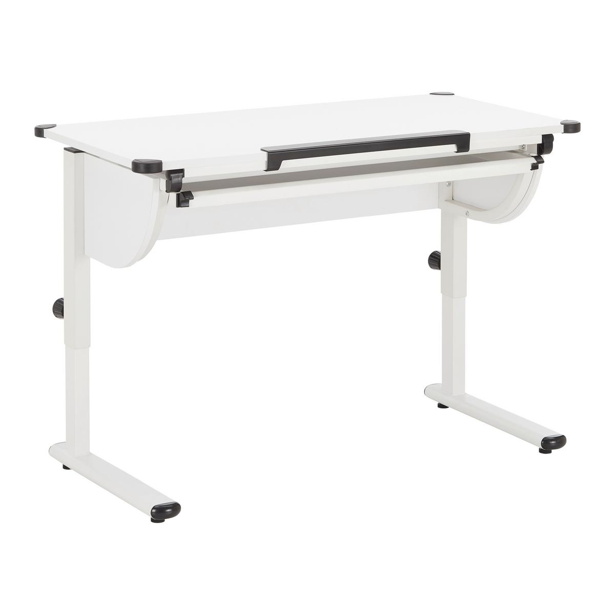 BIURKO CARALINA - biały, Modern, metal (112/60/53-83cm) - Bessagi Home