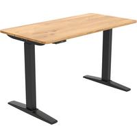 BIURKO ULIX  -EXKLUSIV- - czarny/dąb artisan, Modern, materiał drewnopochodny/tworzywo sztuczne (120/60/71-116cm) - Carryhome